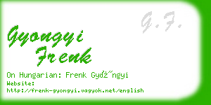 gyongyi frenk business card